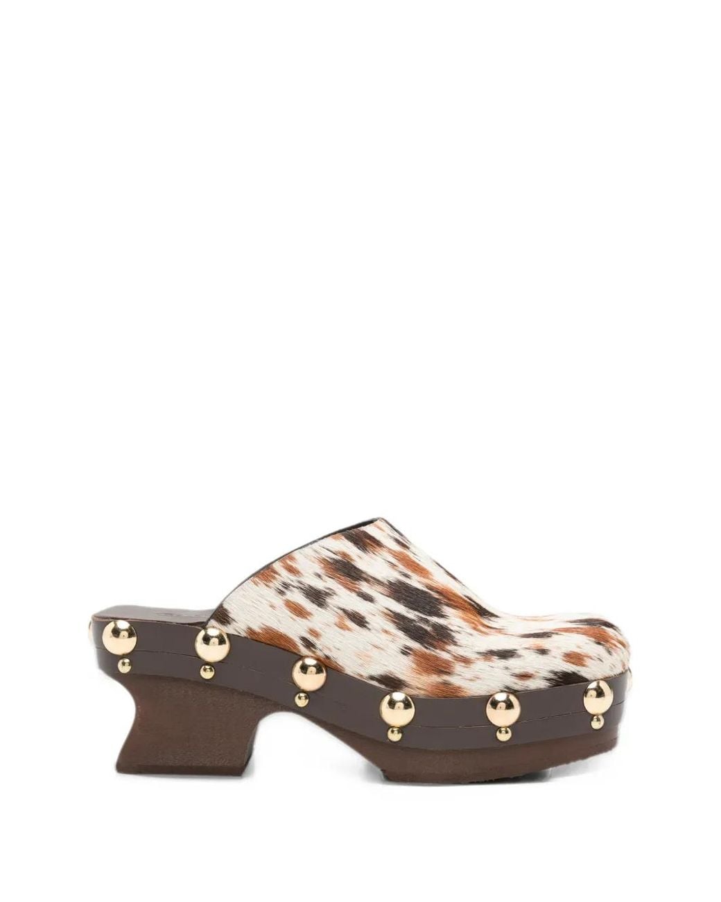 Scholl White Pescura Koa Pony-Leather Mules