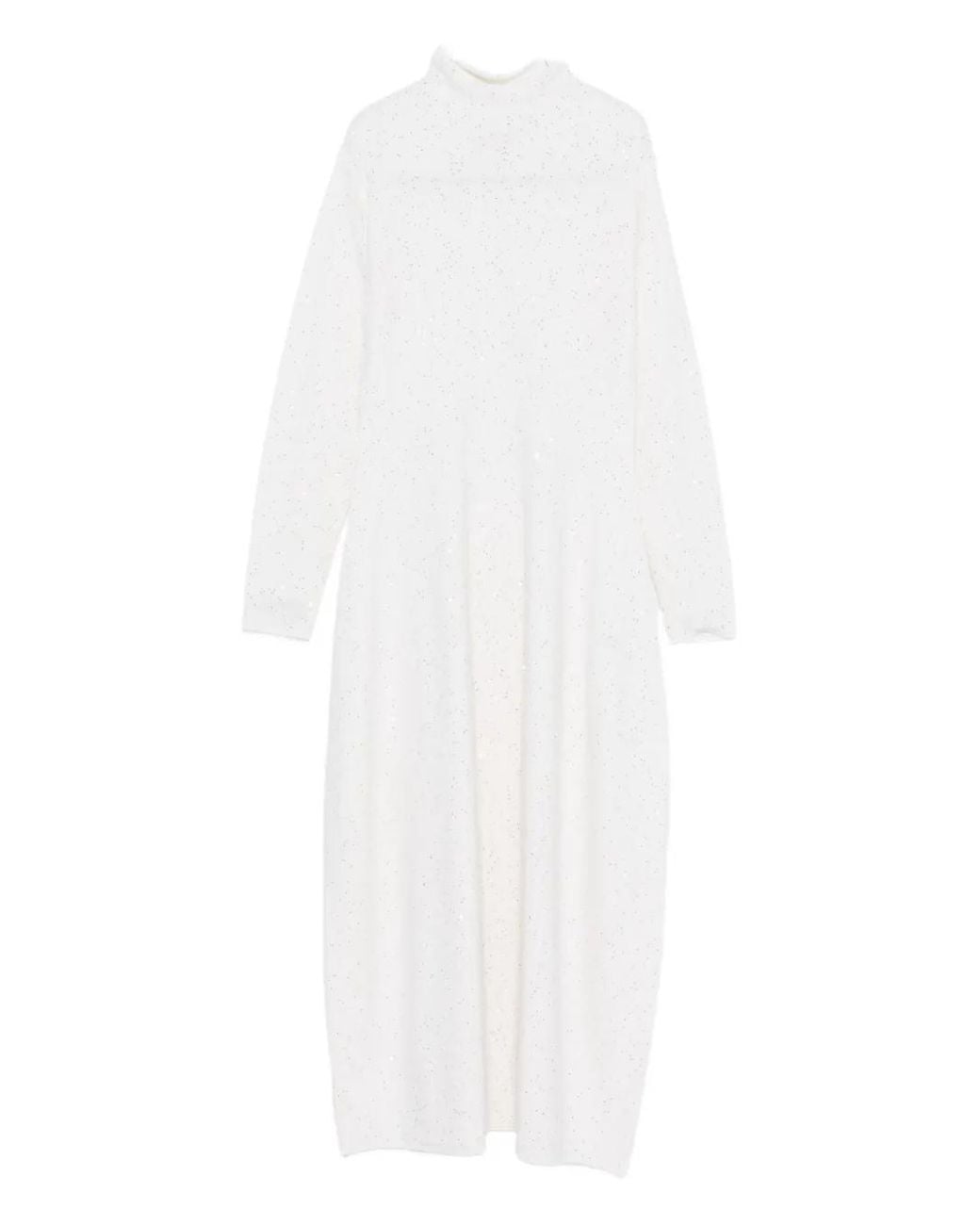 Antonelli White Sequin-Embellished Dress
