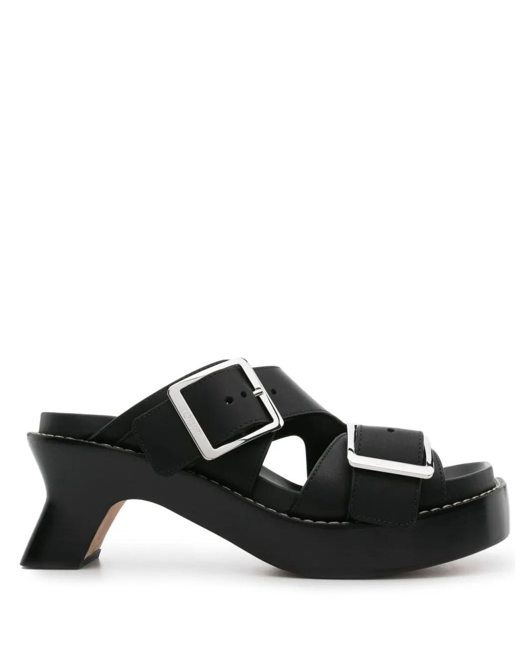 Loewe Black Ease Leather Sandals