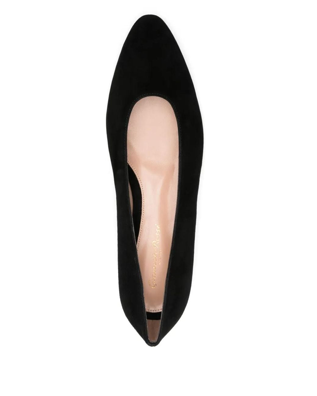 Gianvito Rossi Black Nubuck Ballet Flats