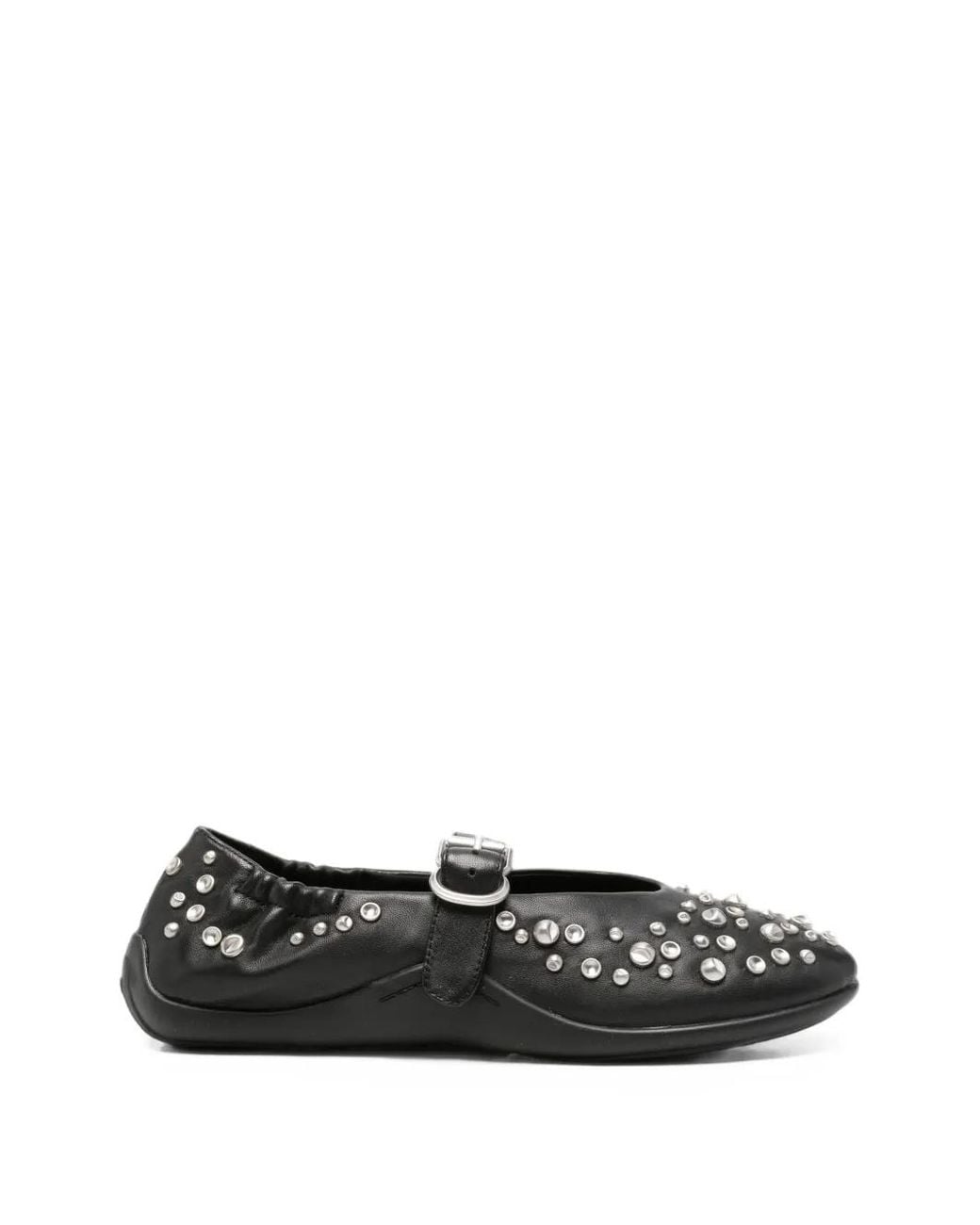 Ash Black Mimosa Studded Ballet Flats