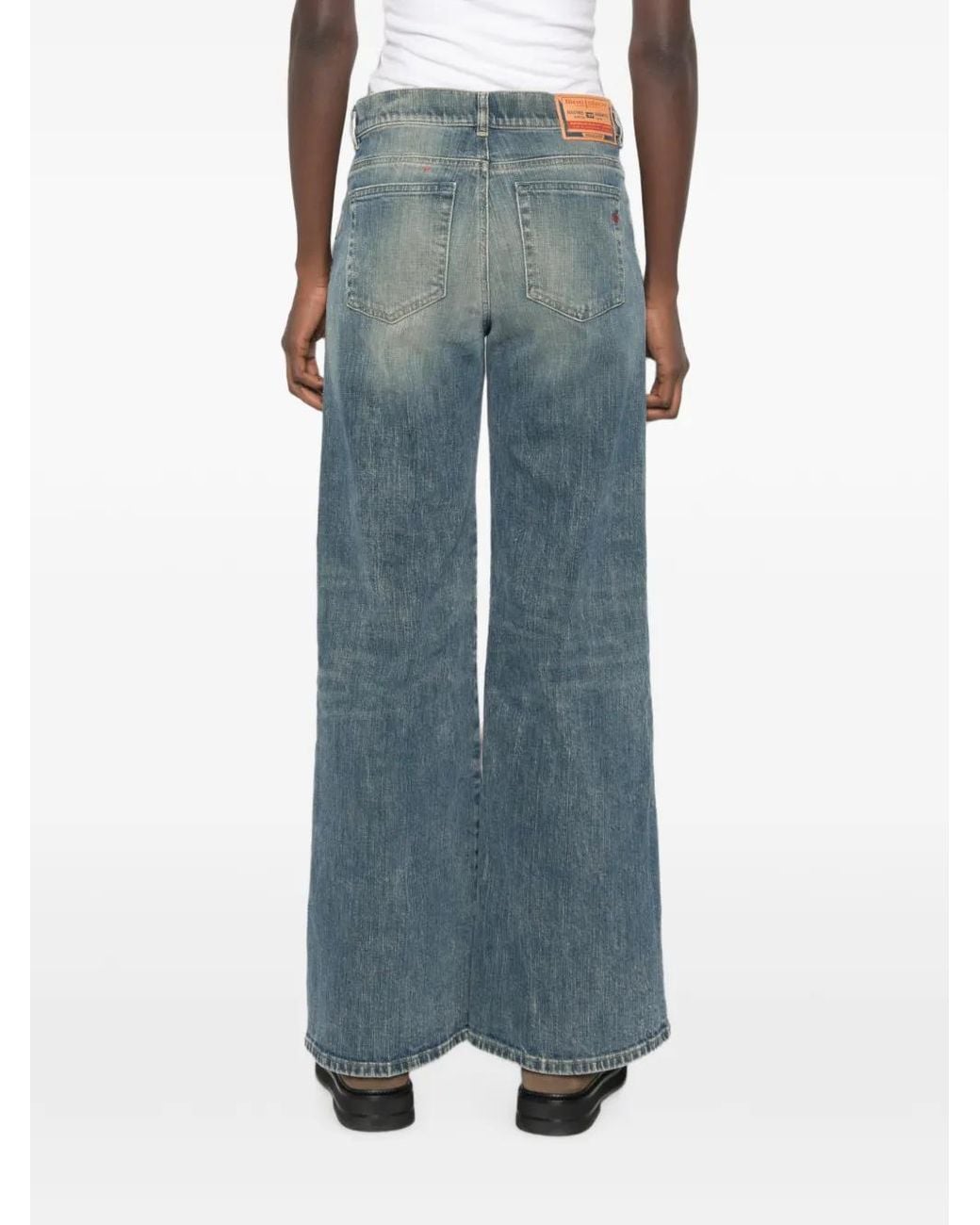 DIESEL Blue 1978 D-Akemi Faded Wide-Leg Jeans