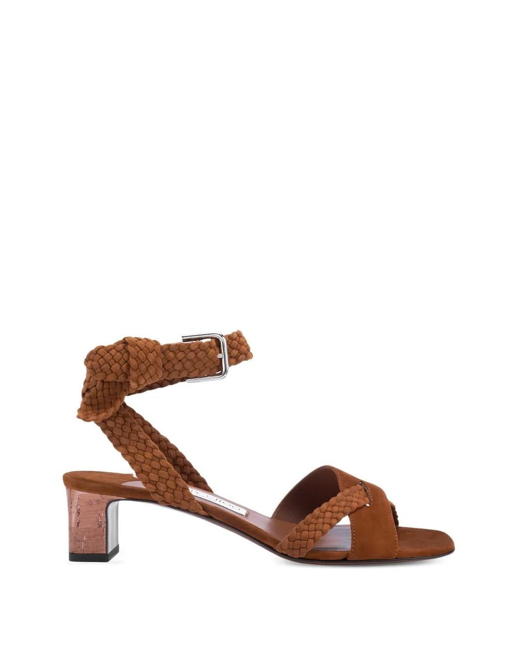 Jimmy Choo Brown Rori 85 Braided-Strap Sandals