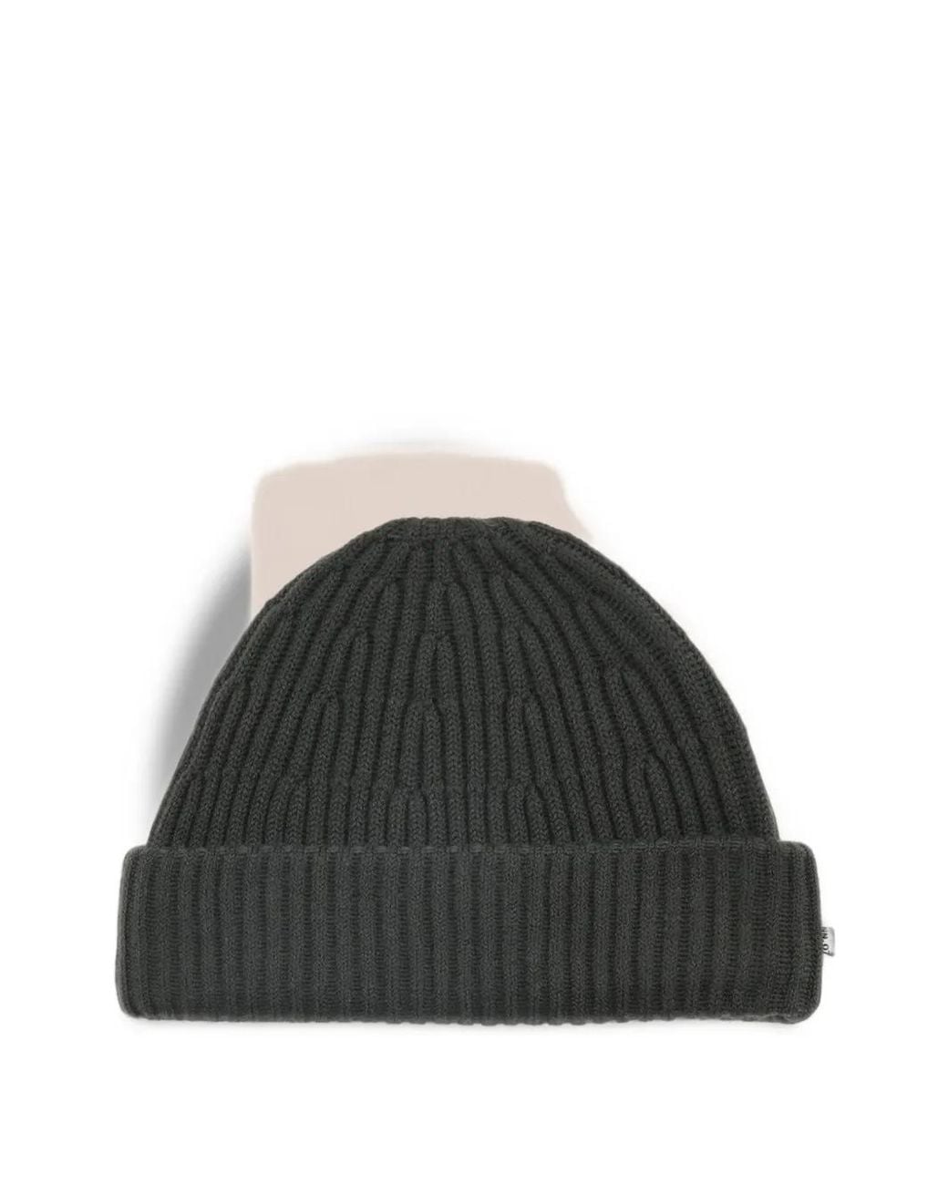 NN07 Black 6209 Ribbed-Knit Beanie Hat for men