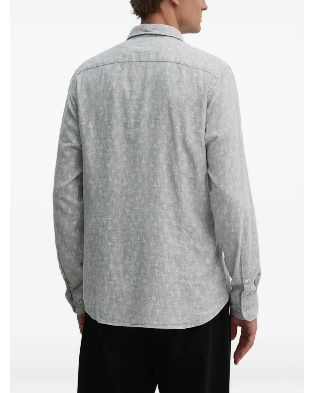 Joop! Gray Patterned Long-Sleeved Shirt for men