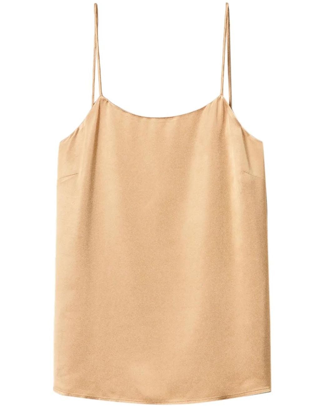 Twinset Natural Square-Neck Satin Top