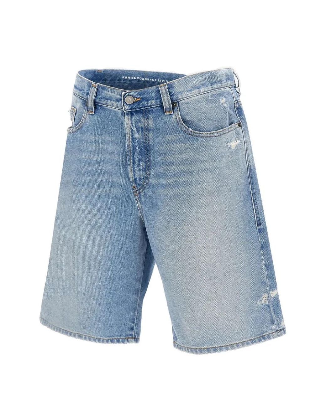 DIESEL Blue Regular-Short Calzoncini for men