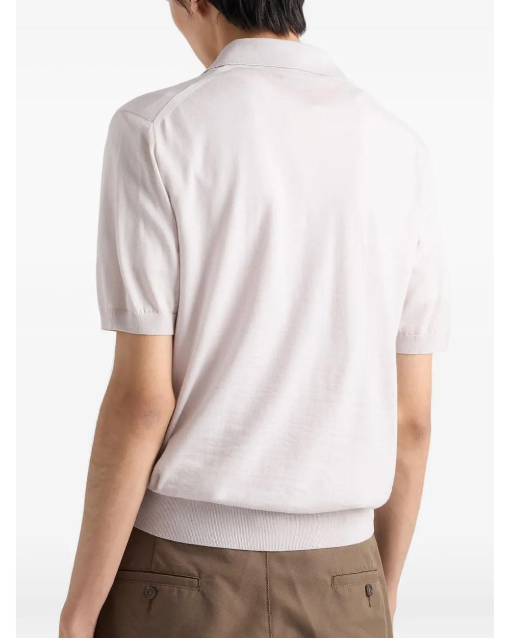 Prada Wollen Poloshirt in het Pink voor heren