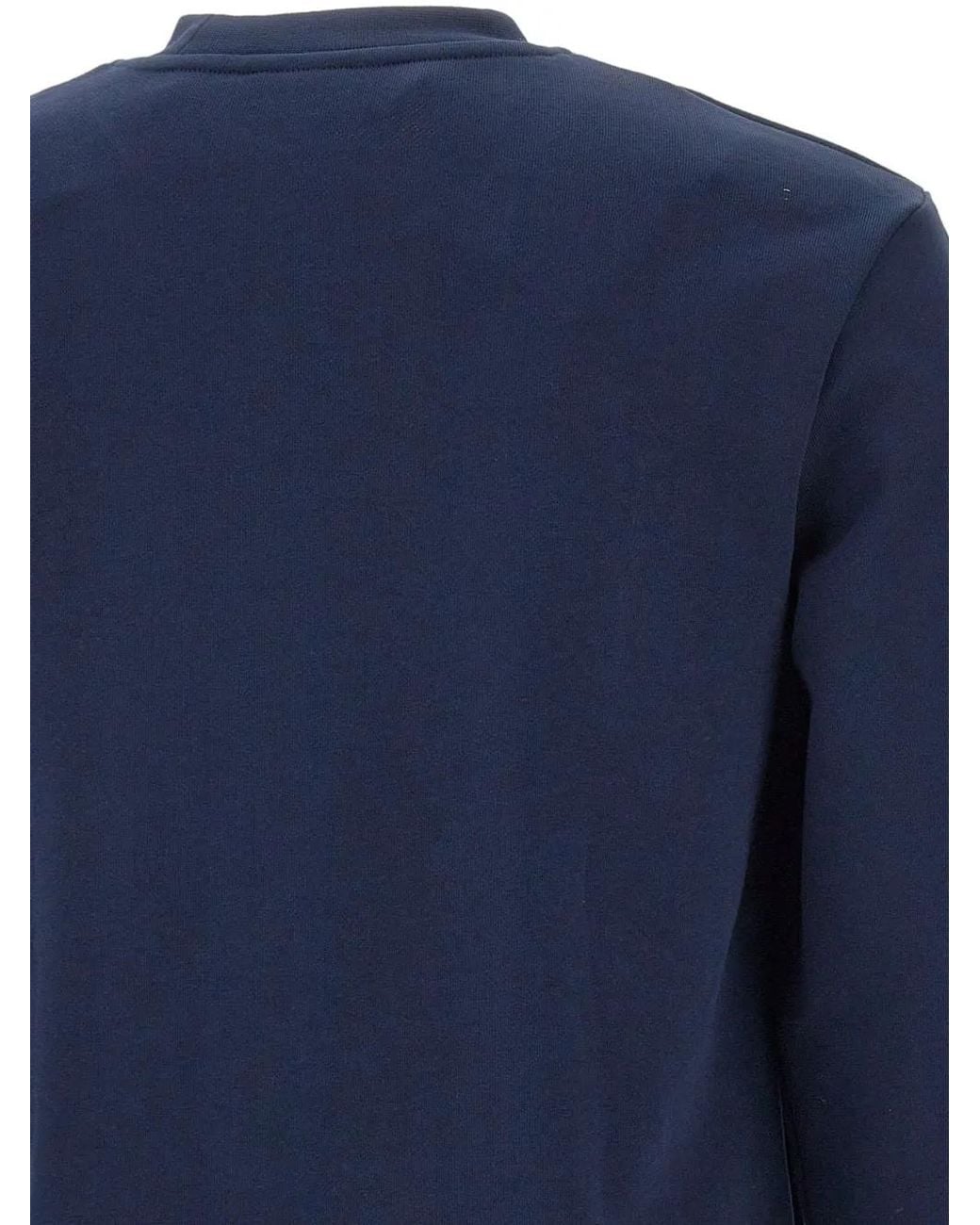 Lacoste Blue Crew Neck Sweatshirt With Logo for men