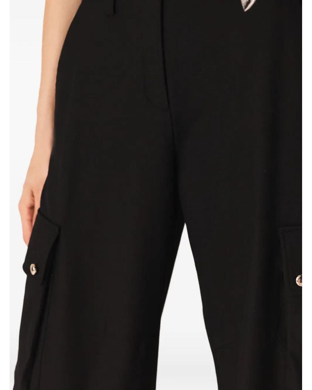 Maje Black Buckled Cargo Pants