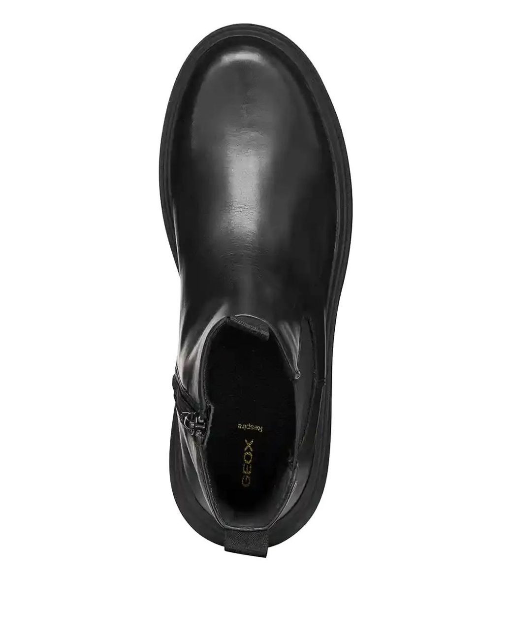 Geox Black Leather Chelsea Boots