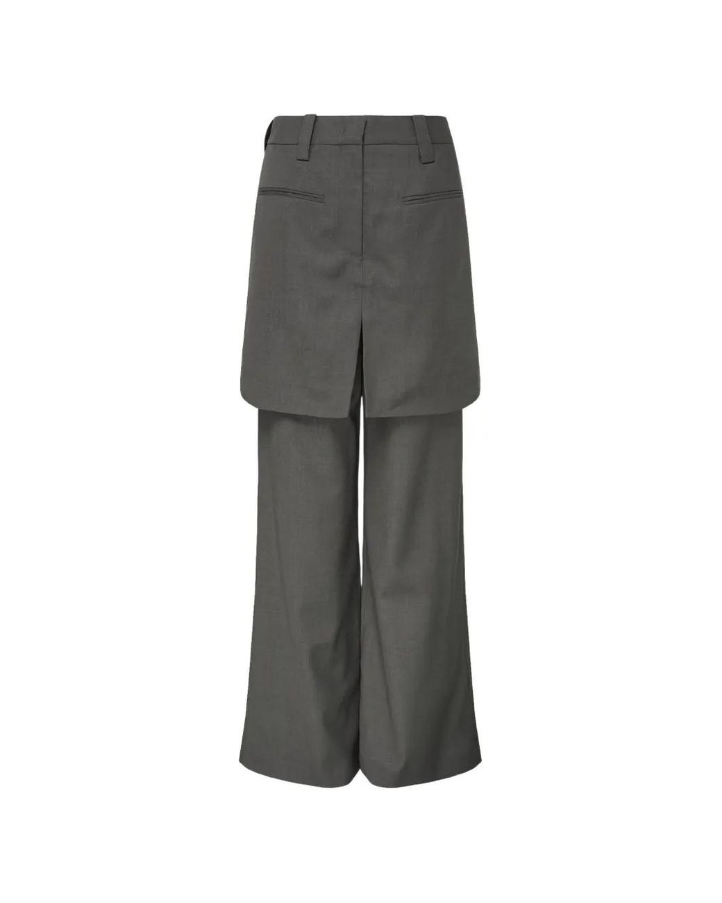 Club21 Collection Gray Lila Layered Trousers