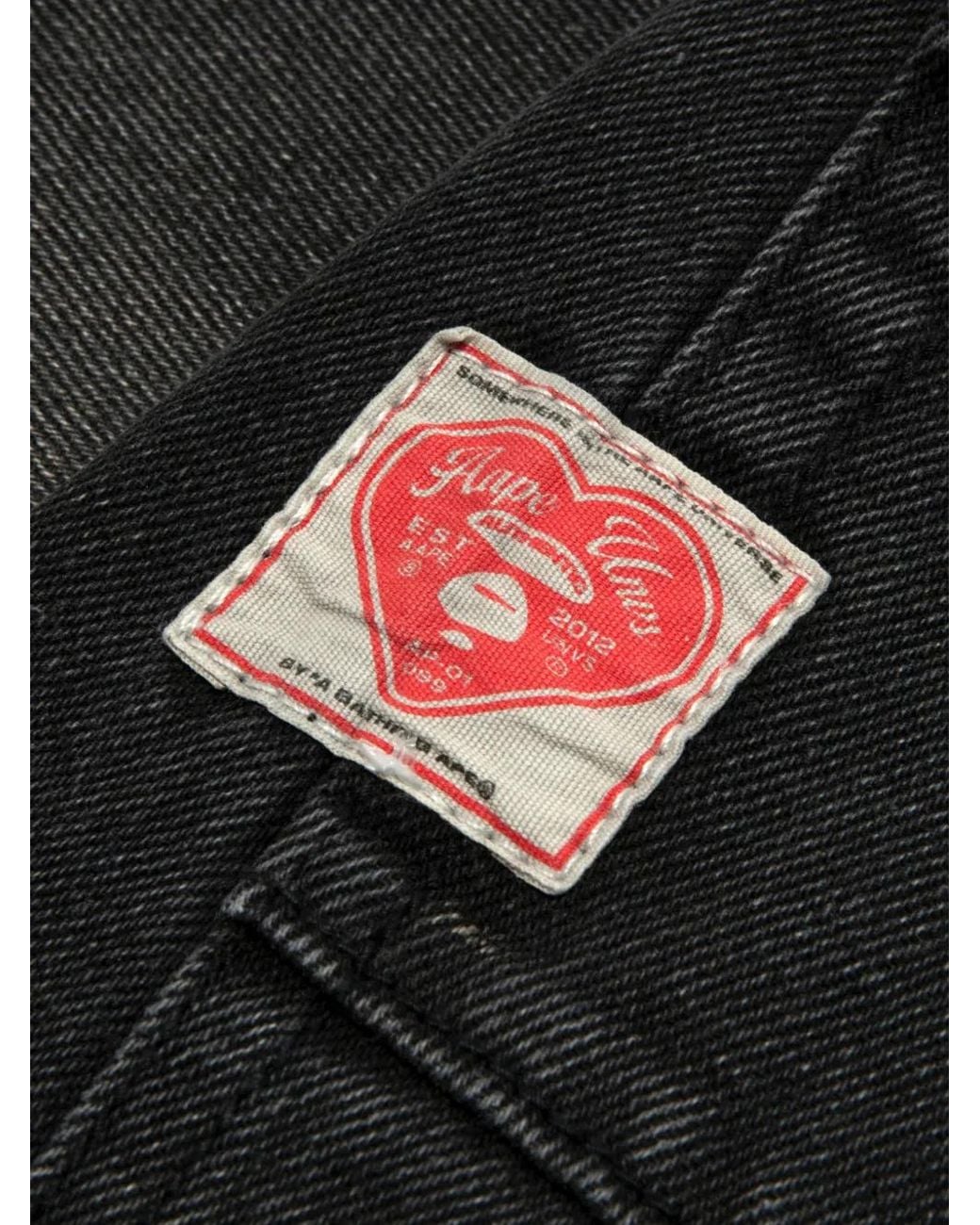 Aape By A Bathing Ape Black Logo Trousers for men