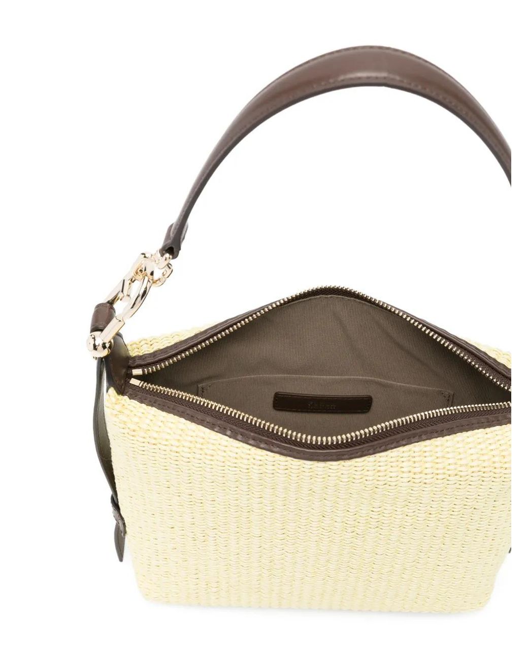 Furla Natural Woven Strap Shoulder Bag