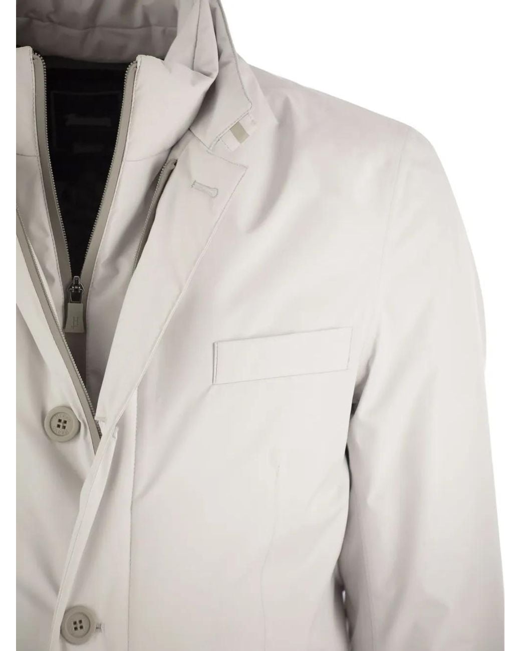 Herno White Single-Breasted Blazer for men