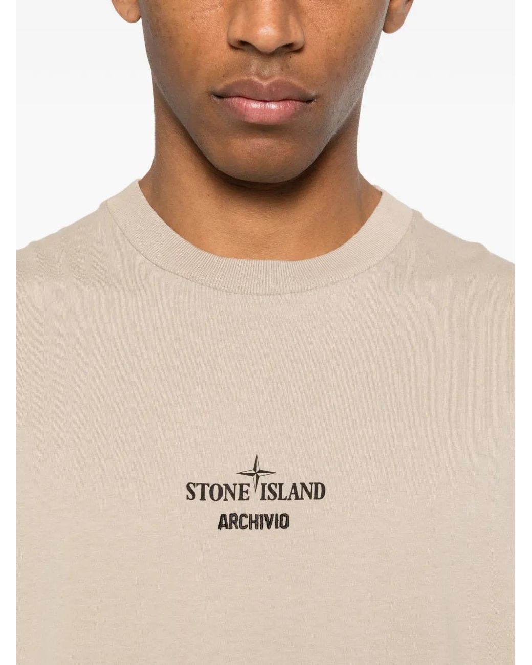 Stone Island Natural 2100023 Organic Cotton Jersey T-Shirt for men