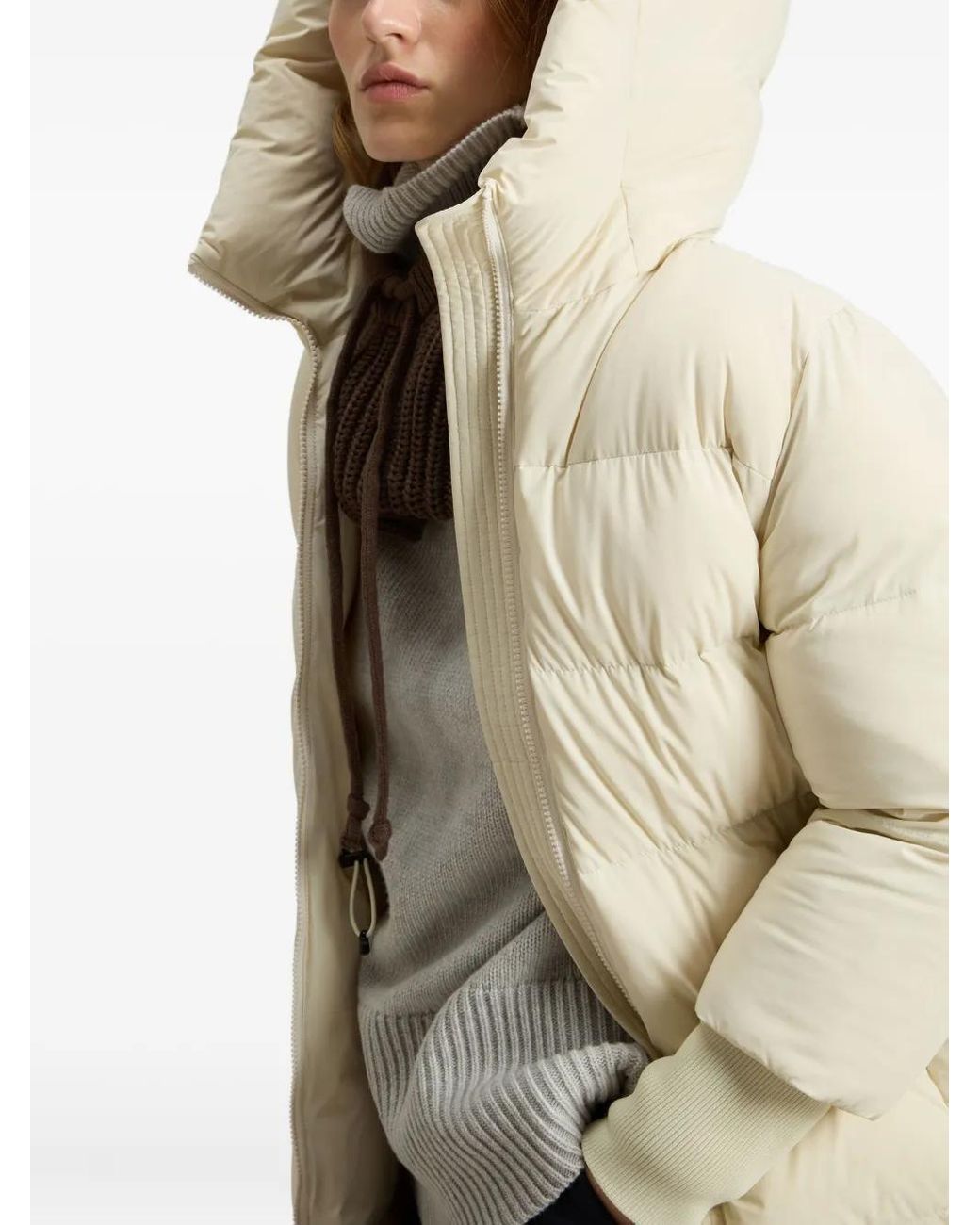 Woolrich Oversized Jas Met Capuchon in het Natural