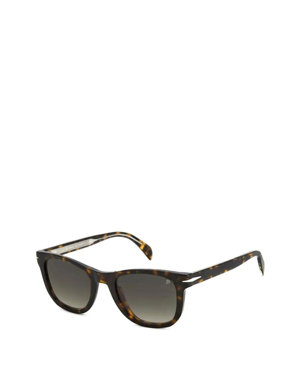 David Beckham Gray Tortoiseshell-Effect Rectangle-Frame Sunglasses for men