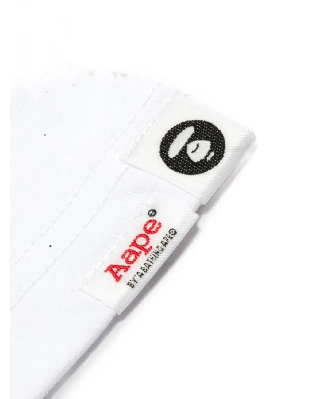 Aape By A Bathing Ape White Aapeunvs Moonface Logo-Print T-Shirt for men
