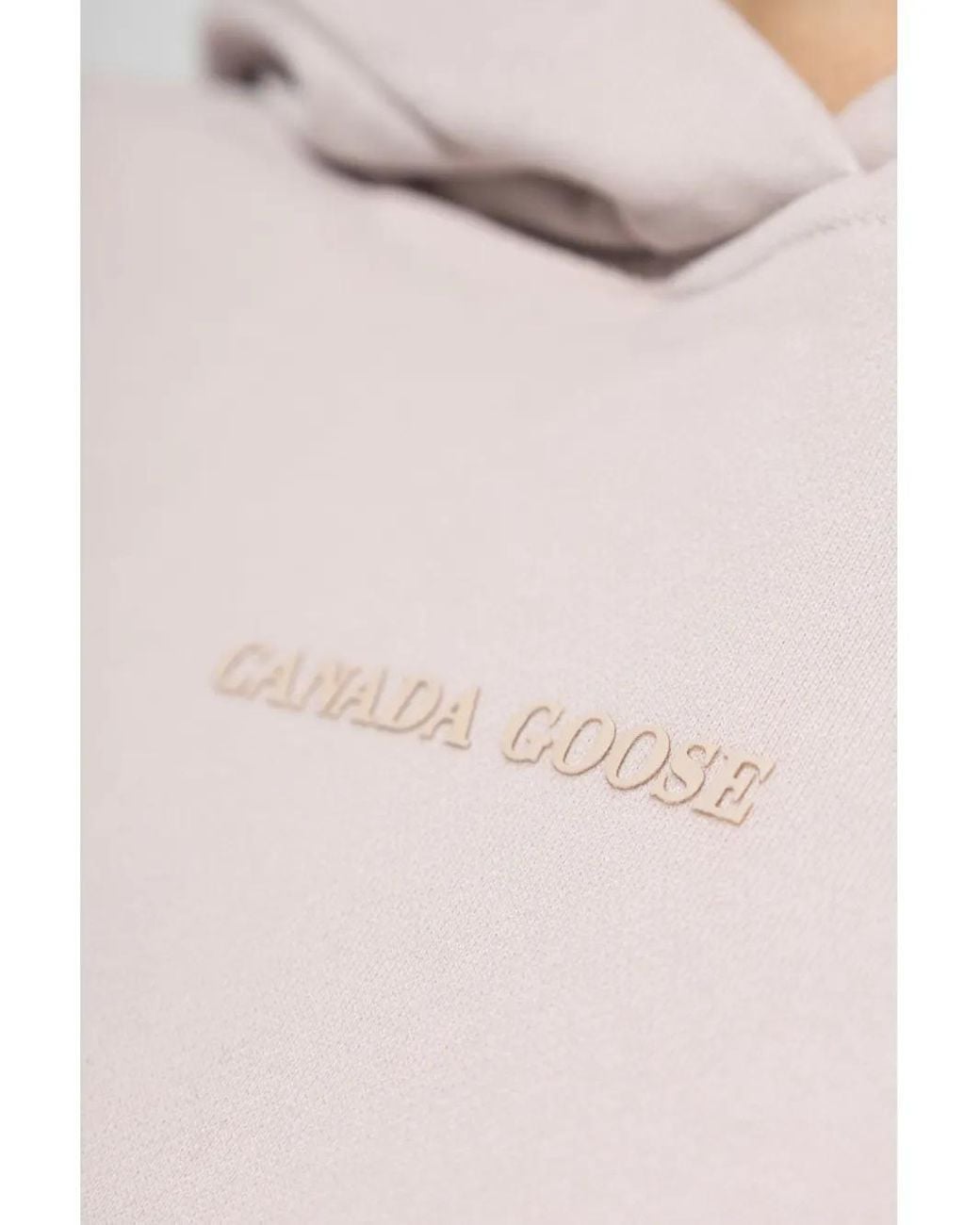 Canada Goose Pink Logo-Print Hoodie