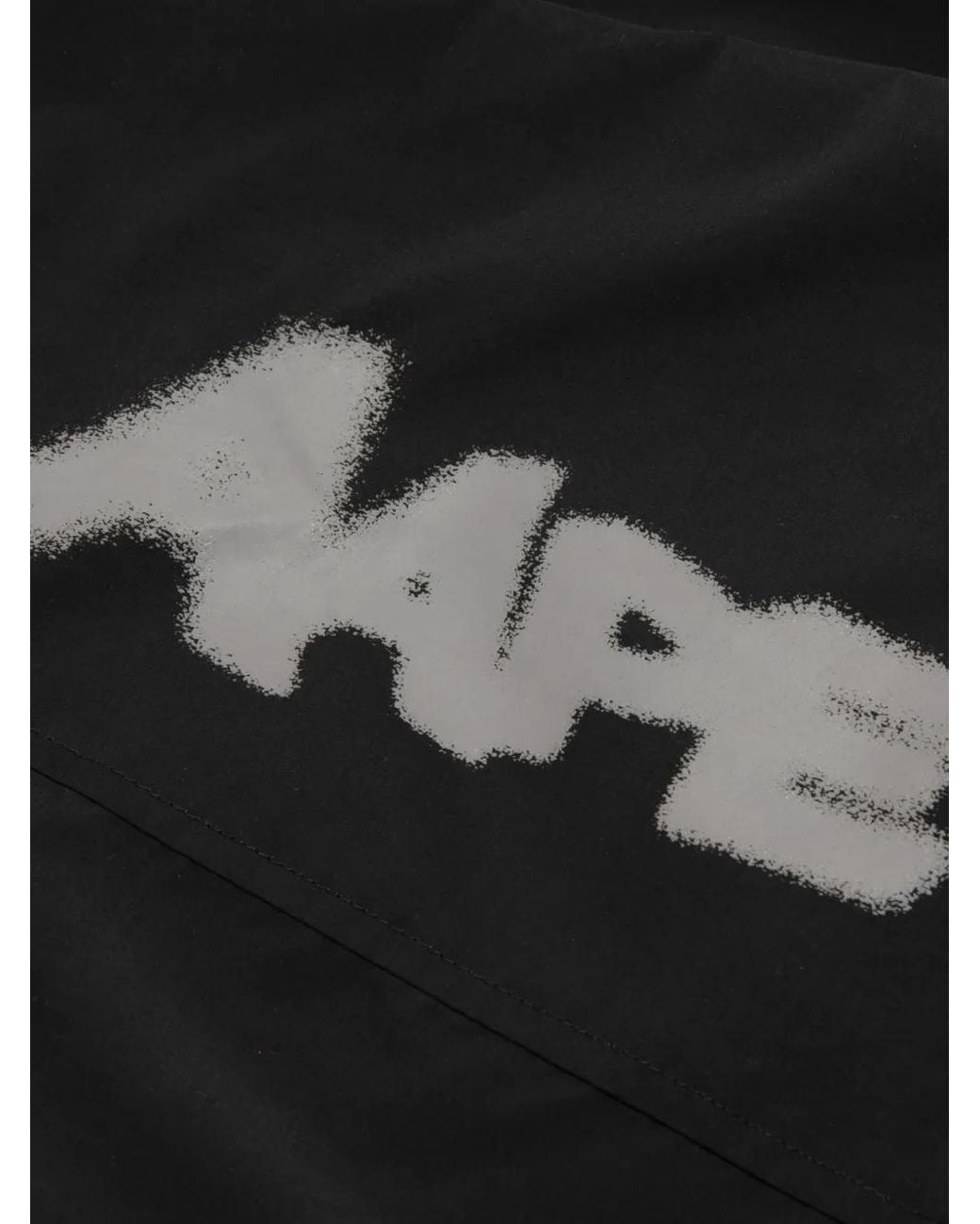 Aape By A Bathing Ape Black Logo Patch Shirt for men