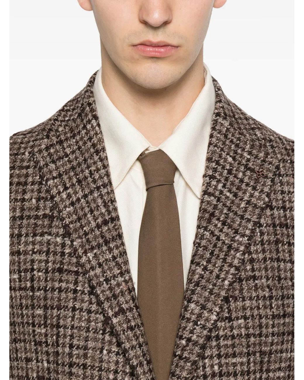Tagliatore Brown Single-Breasted Blazer for men