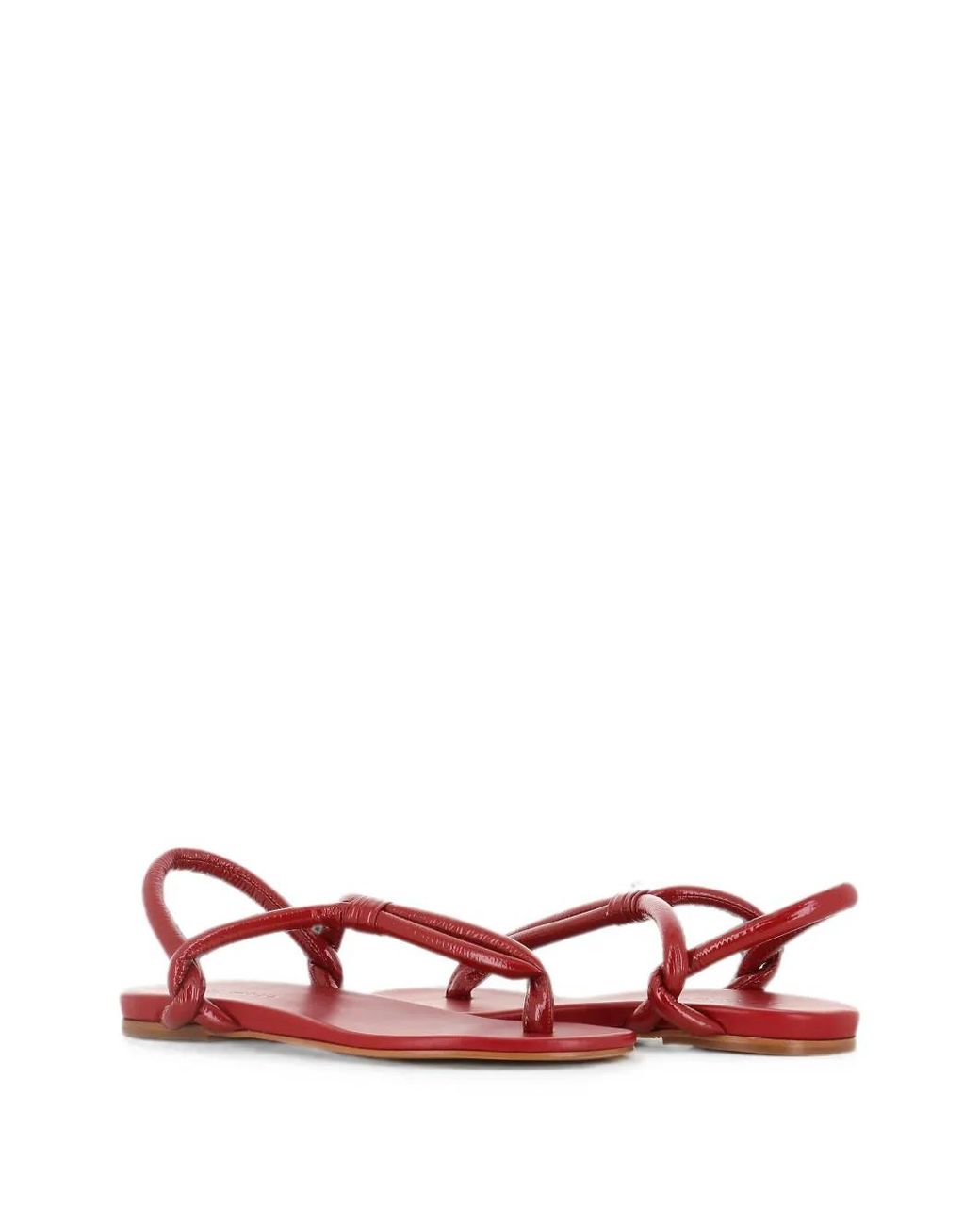 Roberto Del Carlo Red Dytt Tubular Strap Sandals