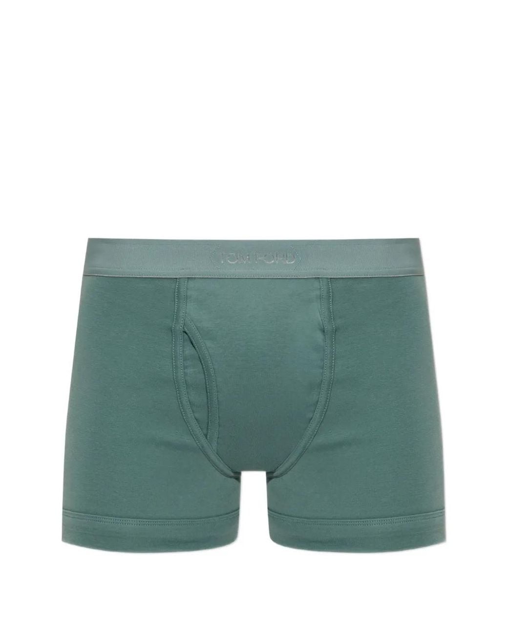 Tom Ford Green Logo-Waistband Boxers for men
