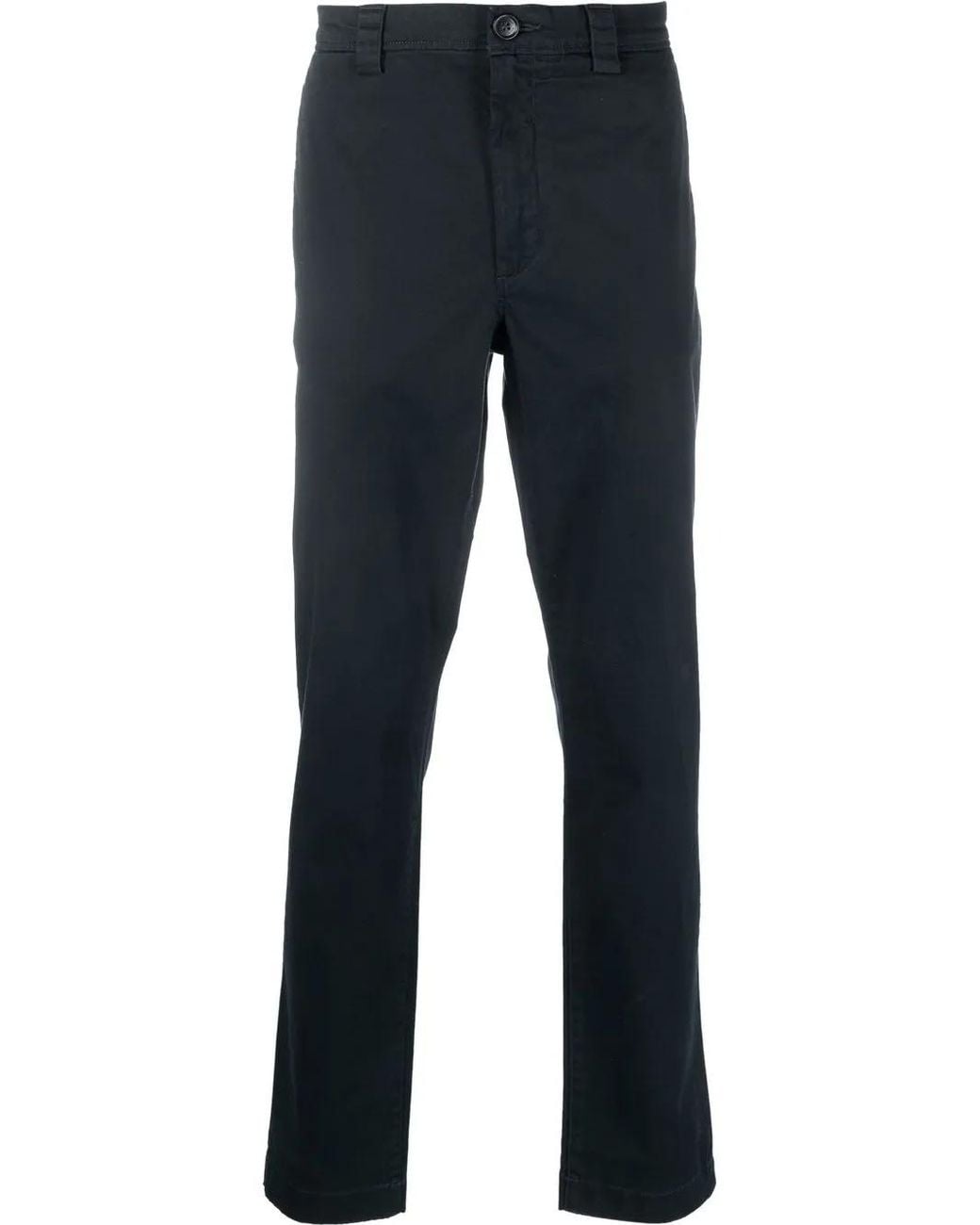 Woolrich Blue Cotton Straight Leg Trousers for men