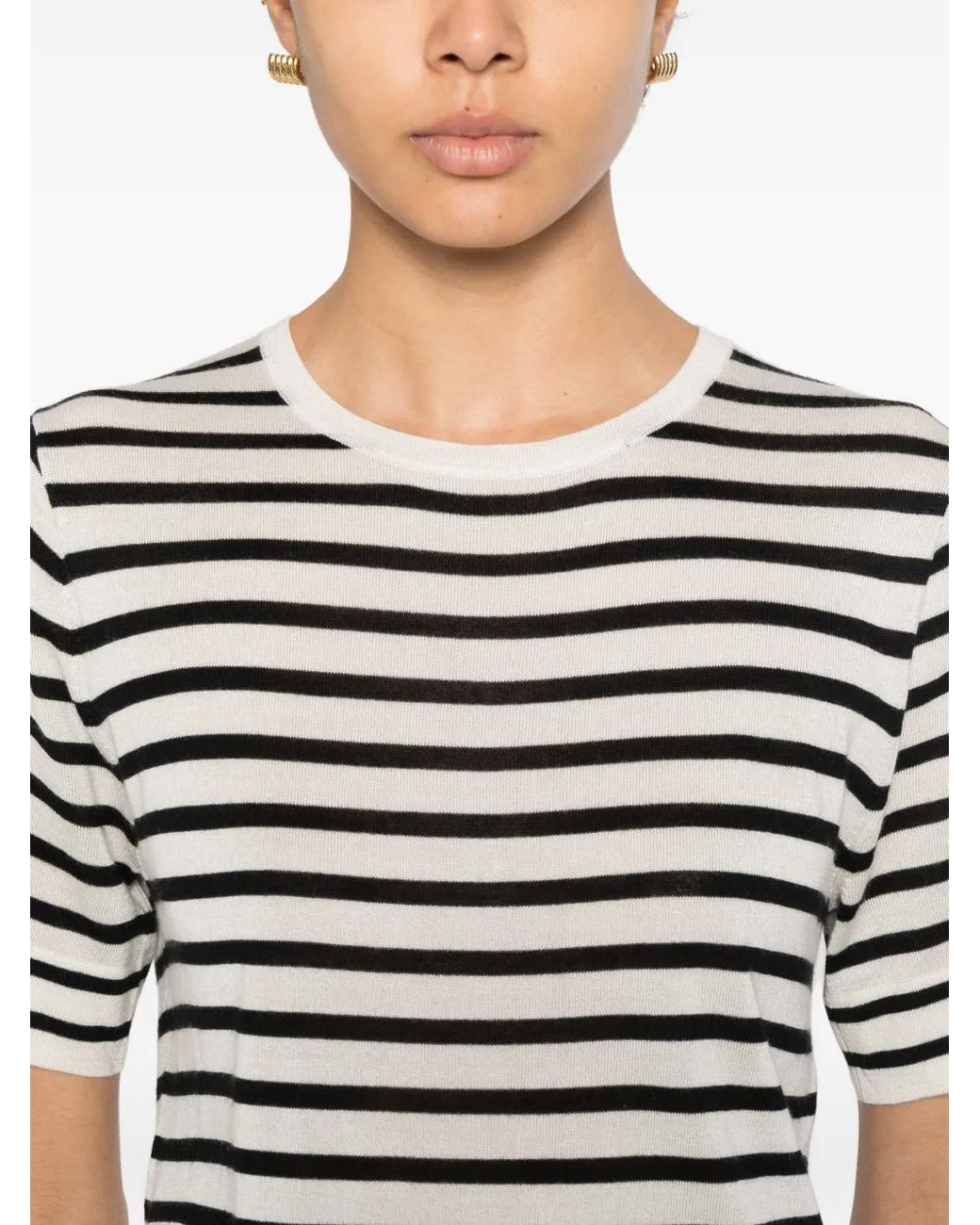 Soft Goat Natural Striped T-Shirt
