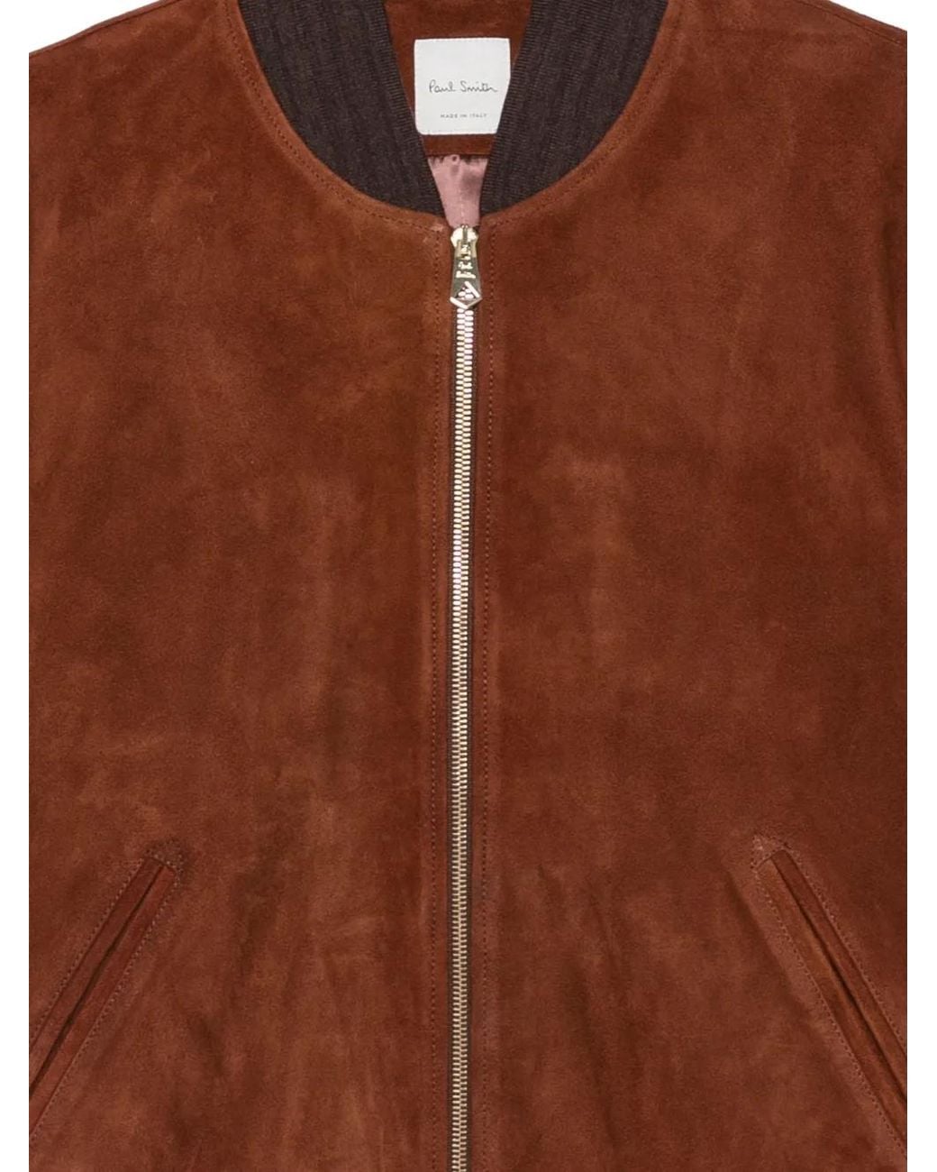 Paul Smith Brown Suede Zip-Fastening Jacket for men