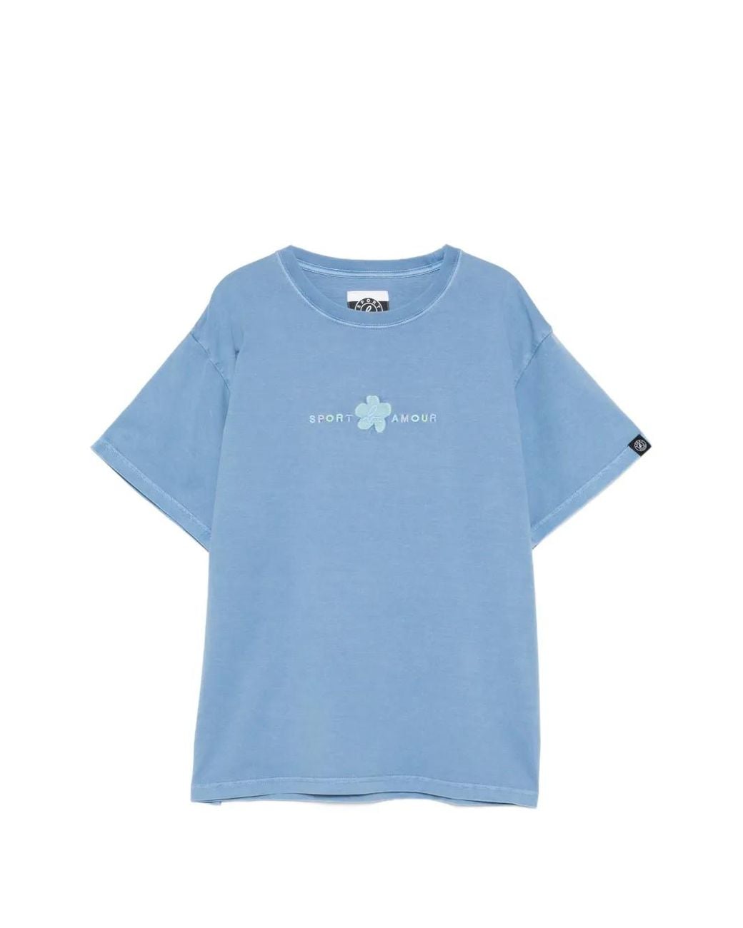 SPORT b. by agnès b. Blue Logo-Print Cotton T-Shirt