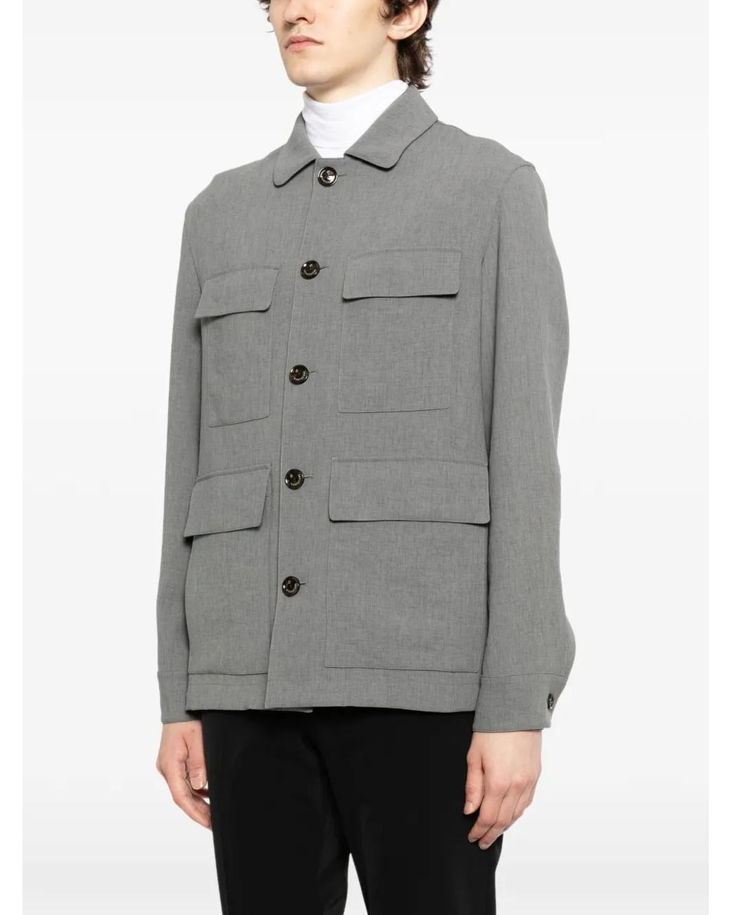 Montecore Gray Collared Jacket for men