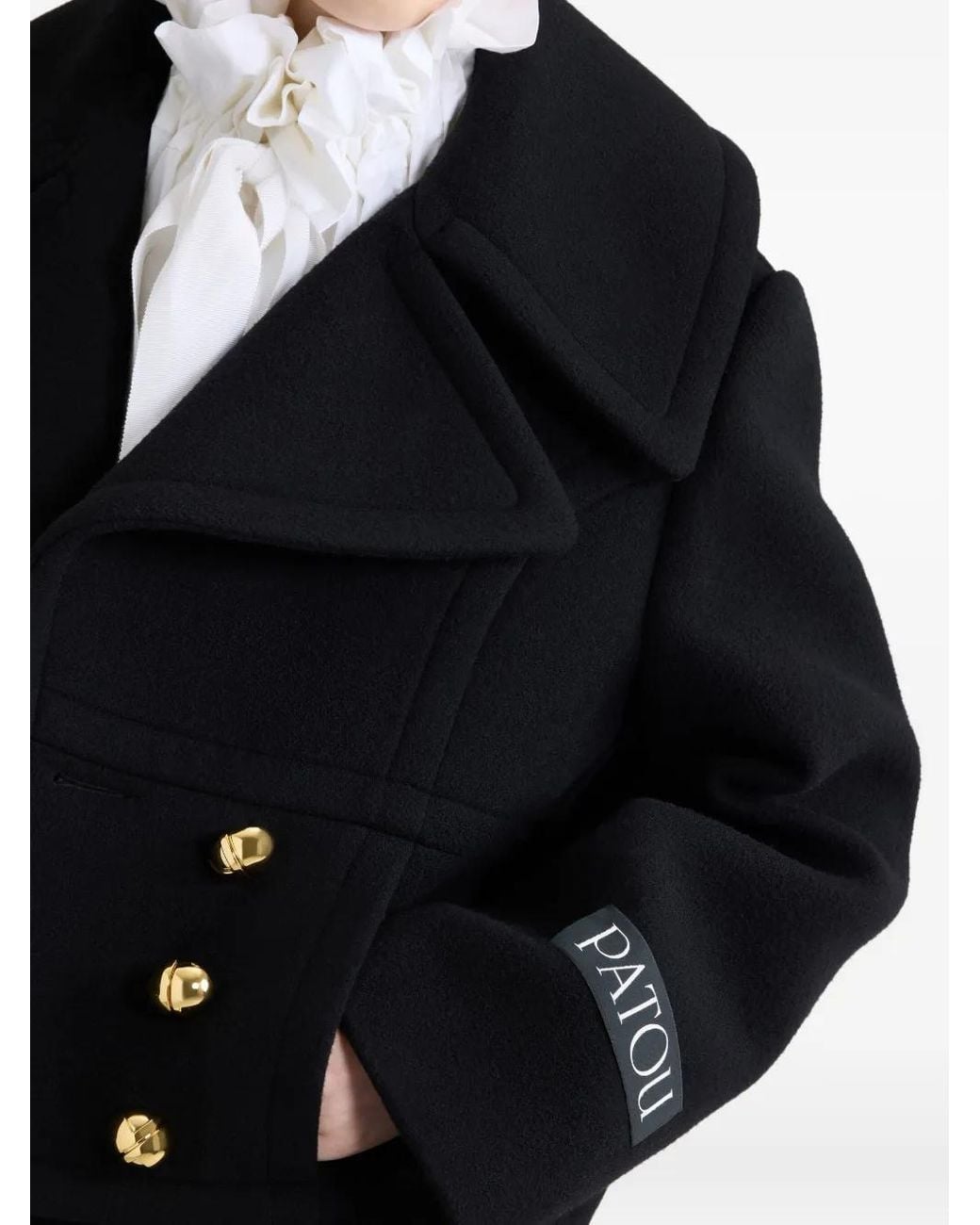 Patou Black Double-Breasted Jacket