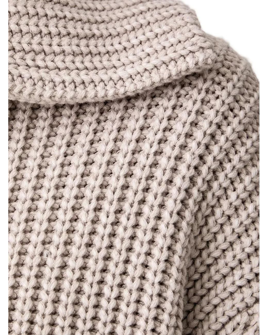 Marc O' Polo Natural Chunky-Knit Zip-Up Cardigan