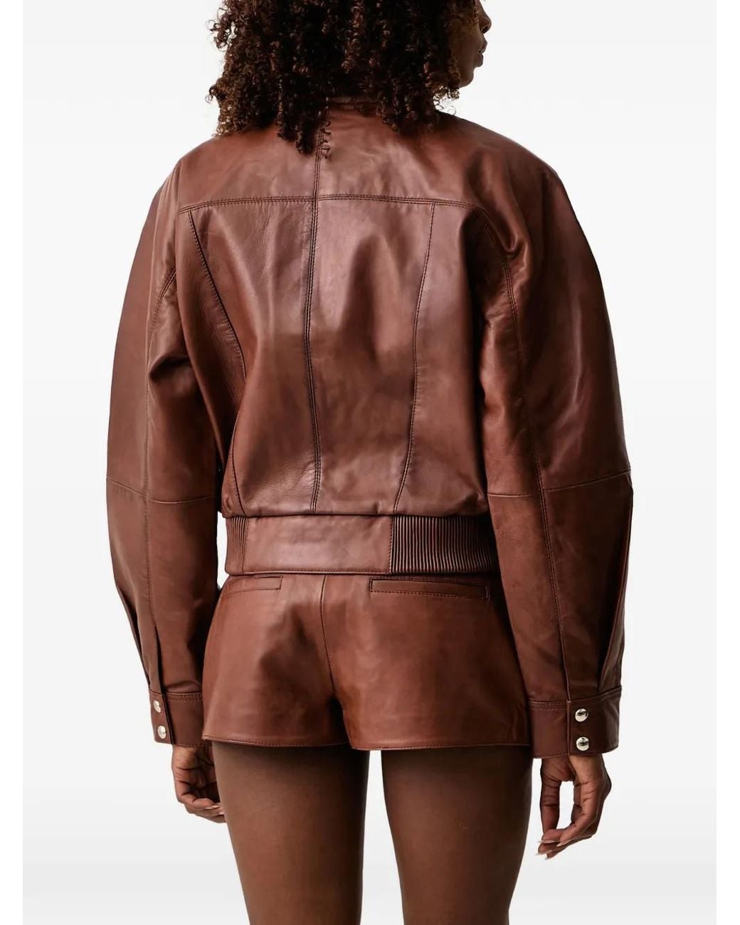 retroféte Brown Lykke Leather Jacket