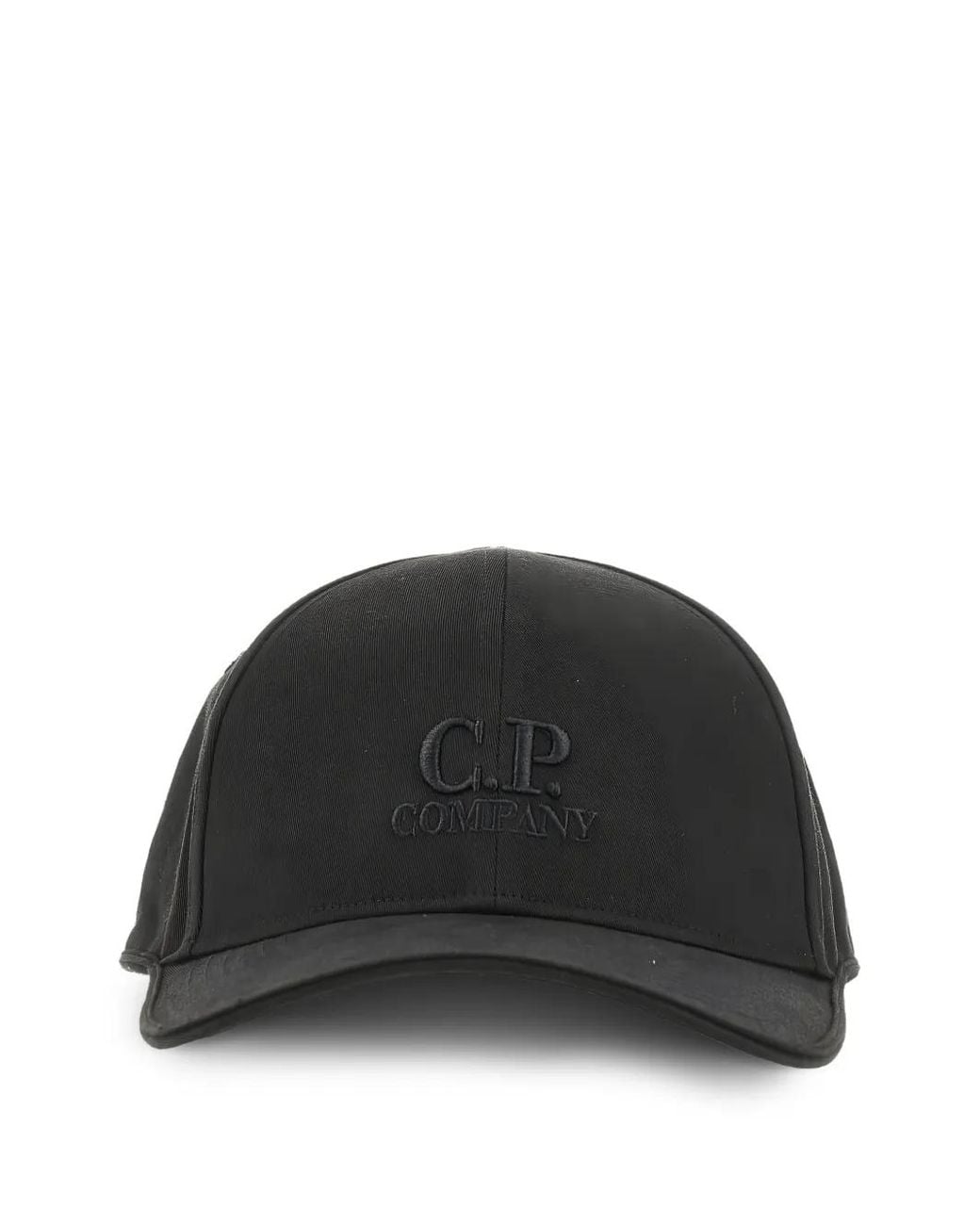 C P Company Black Gabardine Contrast Cap