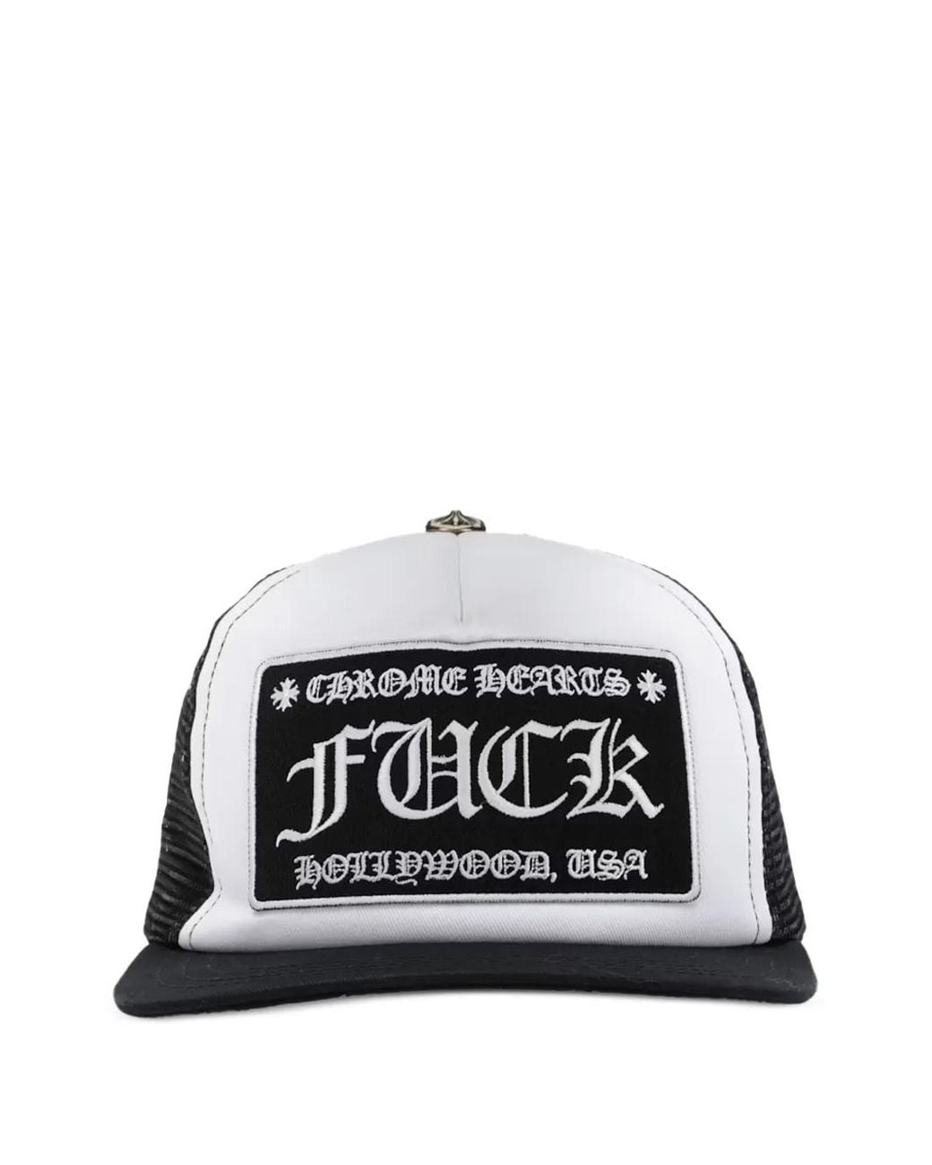 Chrome Hearts Black Hollywood Trucker Hat for men