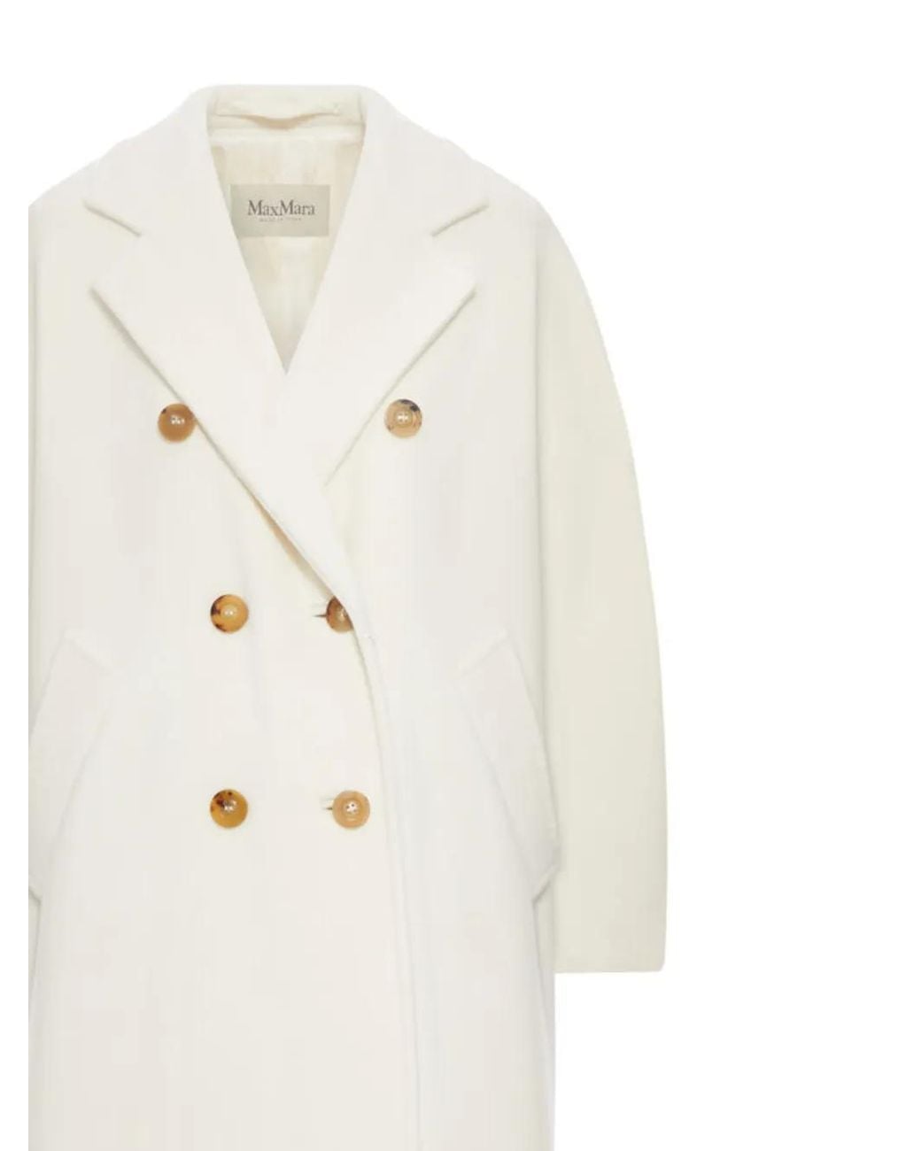 Max Mara White Madame Double-Breasted Coat