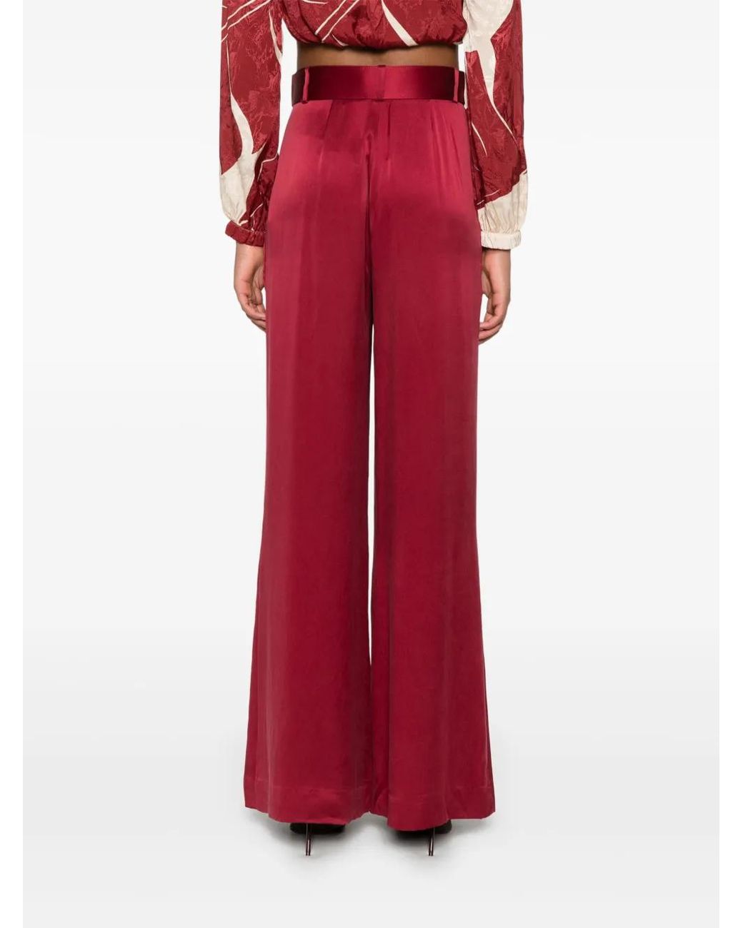 Zimmermann Red Tuck Trousers