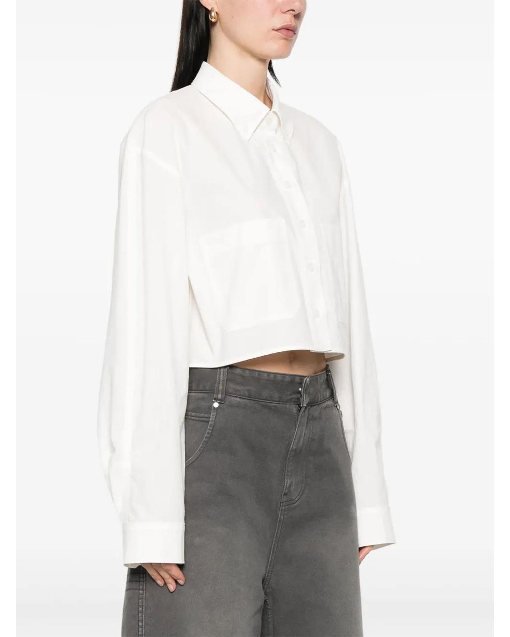 Low Classic White Cropped Top