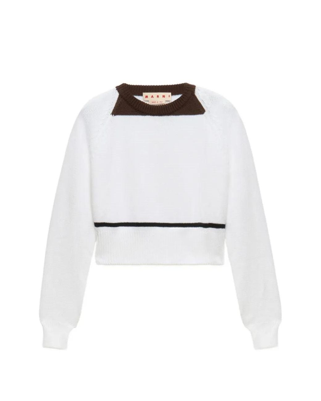 Marni White Raglan-Sleeve Sweater