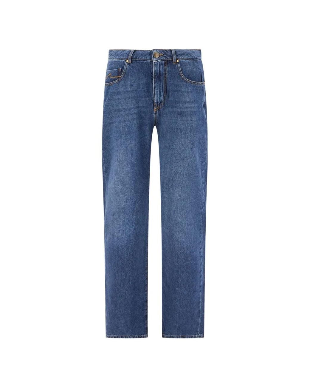 Paul & Shark Blue Faded-Effect Straight-Leg Jeans for men