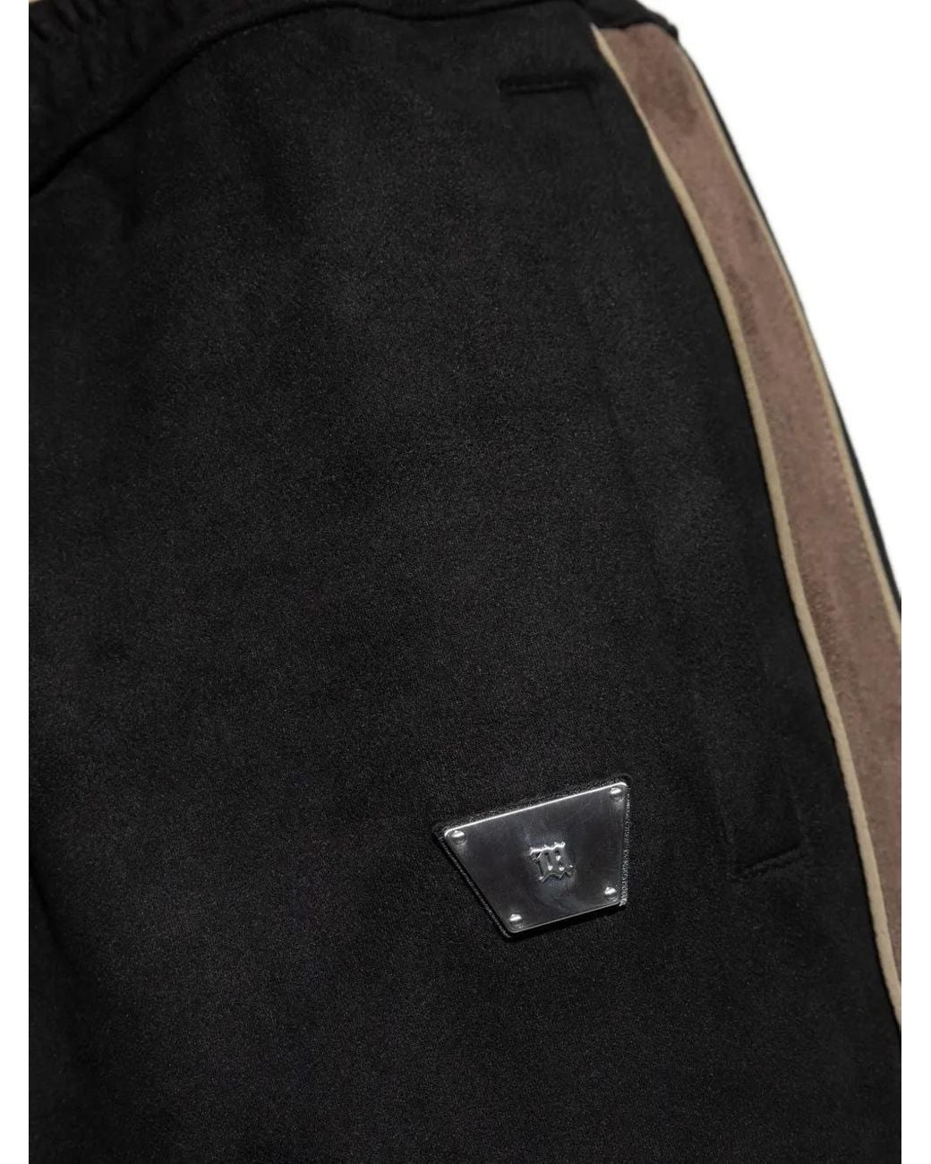 M I S B H V Black Striped Track Pants for men