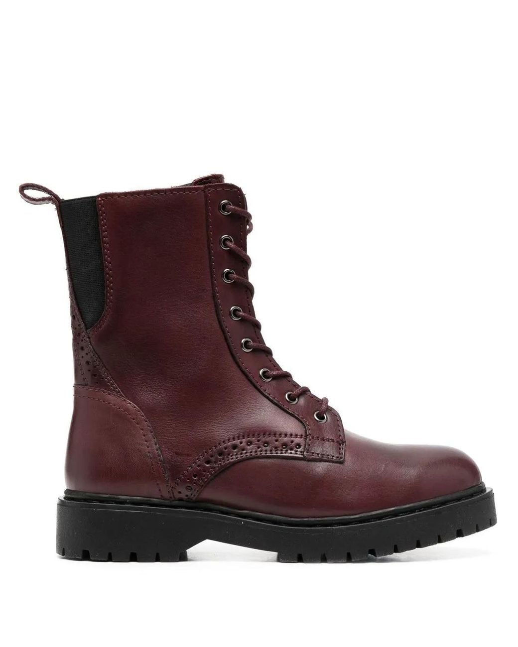 Geox Purple Bleyze Leather Ankle Boots