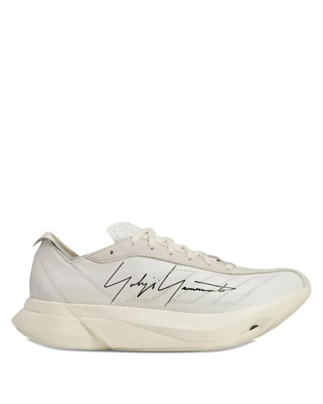Y-3 White Adios Pro 3.0 Lx Leather Sneakers