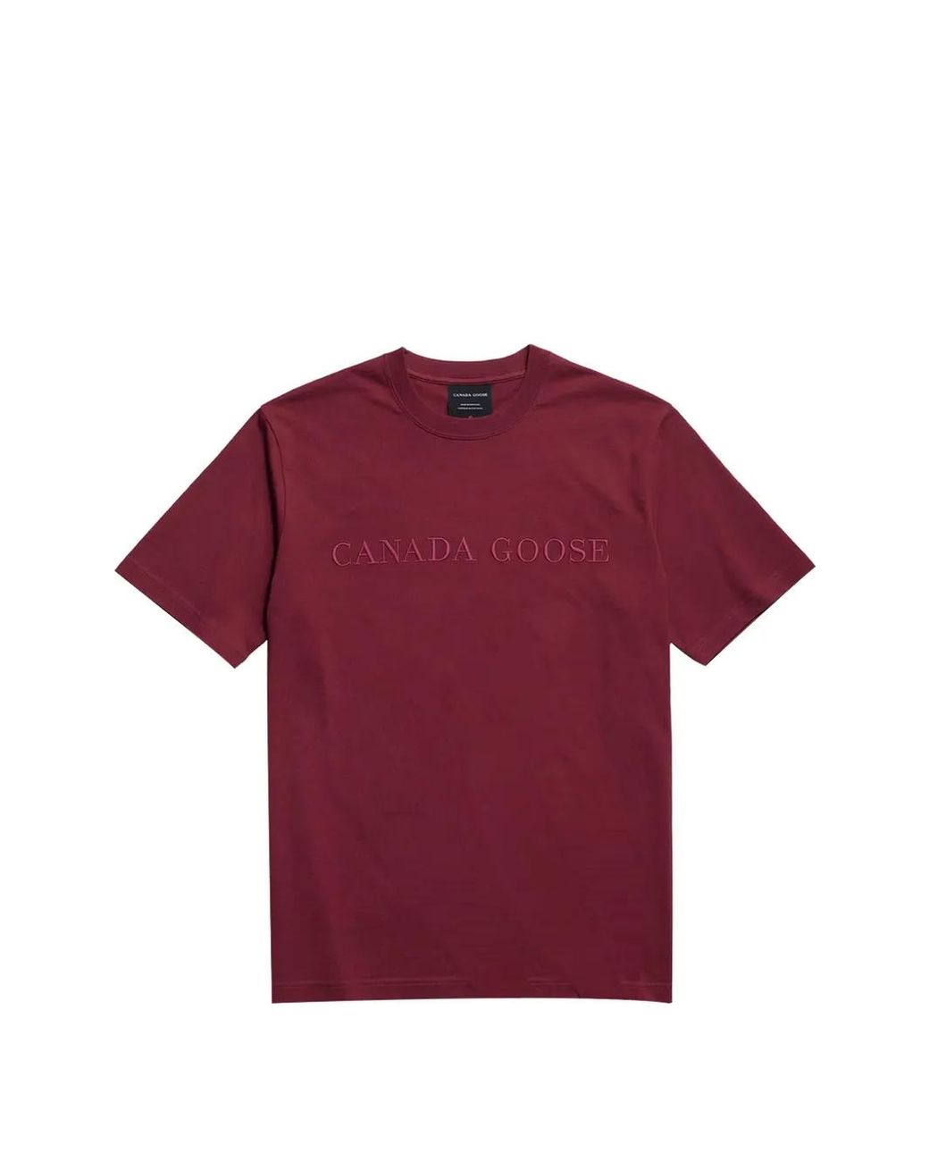 Canada Goose Red T-Shirt À Logo Brodé for men