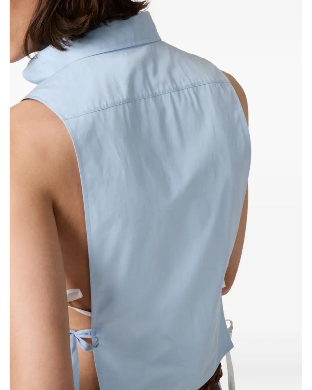 Miu Miu Blue Poplin Shirt