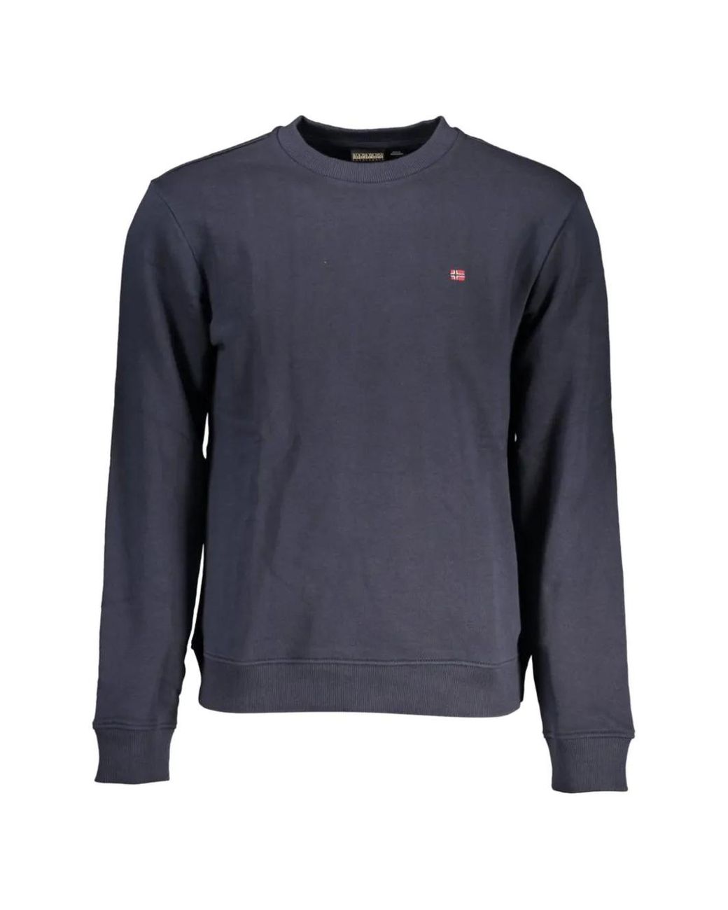 Napapijri Blue Logo-Patch Sweatshirt for men