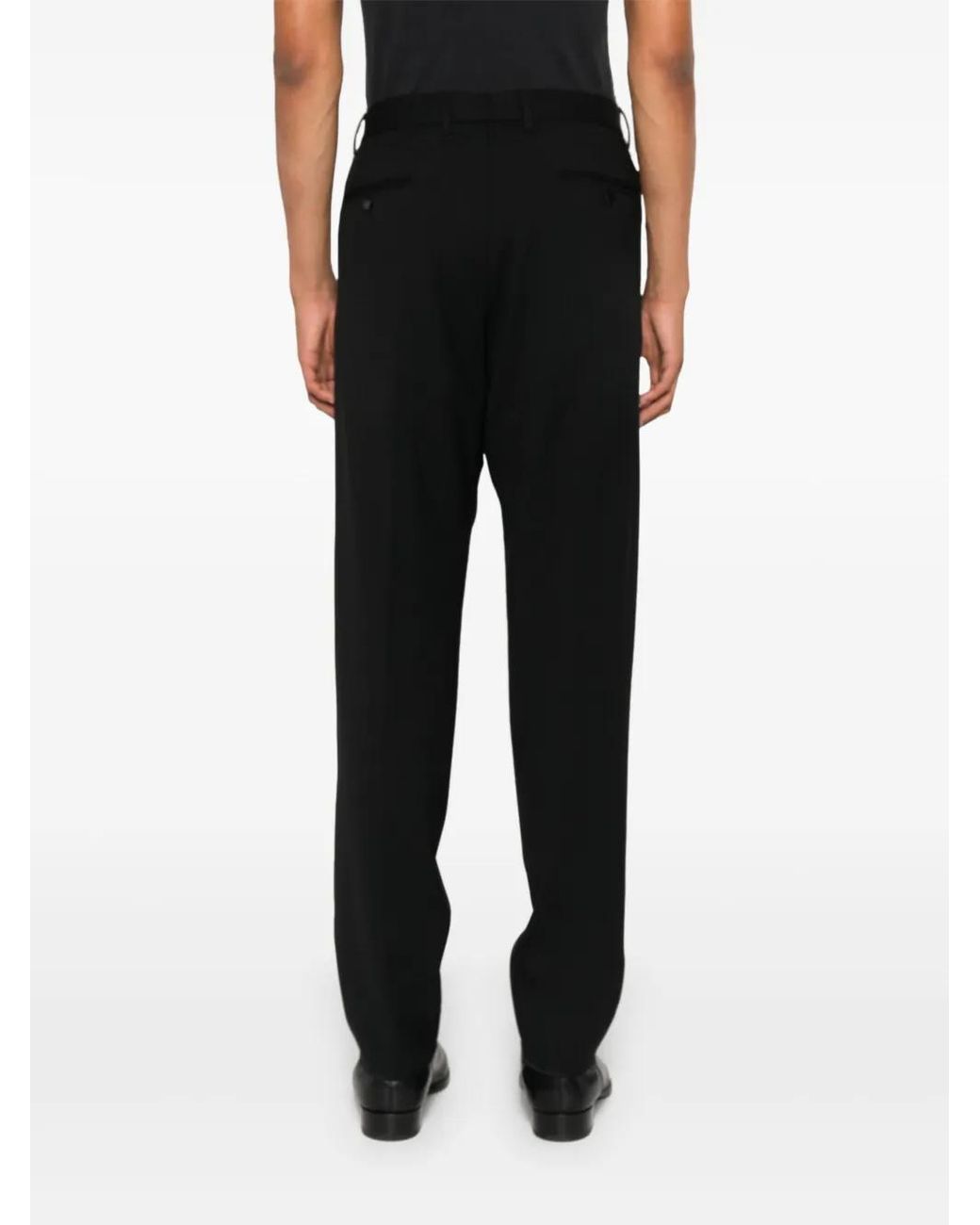 Dolce & Gabbana Black Slim-Fit Tailored Trousers for men